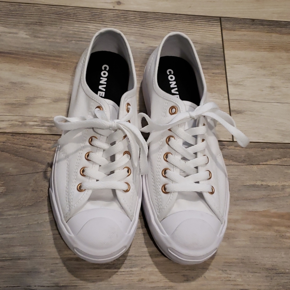EUC bbygrl white Jack Purcell Converse 👟